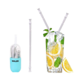 Foldable Silicone Drinking Straw – Gray