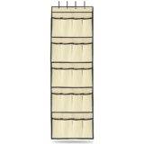 Kids’ Over-the-Door 20-Pocket Shoe Rack Organizer – Beige