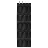 Kids’ Over-the-Door 20-Pocket Shoe Rack Organizer – Black