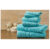 Bibb Home 100% Egyptian Cotton 6-Piece Towel Set – Solid – Aqua