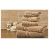 Bibb Home 100% Egyptian Cotton 6-Piece Towel Set – Solid – Linen