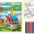 Kids’ Washable Coloring Mat with 12 Washable Markers – Girls World 19.5”x19.5”