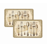 Bibb Home® Anti-Fatigue Cushioned Kitchen Mat (1 or 2-Pack) – Forks – 2-Pack