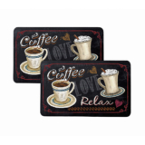 Bibb Home® Anti-Fatigue Cushioned Kitchen Mat (1 or 2-Pack) – Coffee Relax – 2-Pack