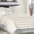 Horizontal Stripe 7-Piece Comforter Set – Queen – White/Navy