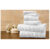 Bibb Home 100% Egyptian Cotton 6-Piece Towel Set – Popcorn – White