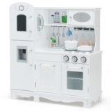 Kids’ Play Kitchen with Cookware and Water Dispenser