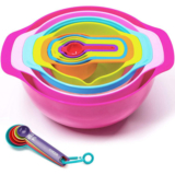 Cheer Collection® 15-Piece Nested Bowl/Measuring Cup & Spoon Set