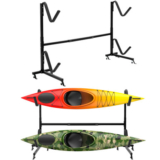 Heavy-Duty Freestanding Dual Storage Rack for Kayaks/Paddleboards