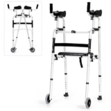 Foldable Aluminum Alloy Walker with Seat & Armrests