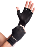Copper JoeÂ® Half-Finger Copper-Infused Arthritis Compression Gloves (1-Pair) – X-Large