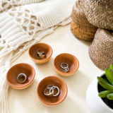 Boho Mini Wooden Ring Bowls (Set of 4)