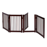 30-Inch Configurable Folding Free-Standing 4-Panel Wood Pet Gate