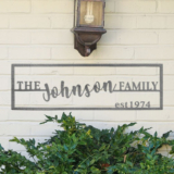 Personalized Established Family Last Name Plaque