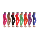 Ultra-Soft Two-Tone Ribbed High-Waisted Leggings (5-Pack) – Assorted Color