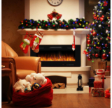 Electric Ultra Thin Wall Mounted Recessed Fireplace – 50-inch