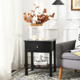 Single Drawer Classic Wood Nightstands (Set of 2) – White