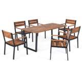 Acacia Wood 7-Piece Patio Dining Set