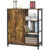 Rustic Wood and Metal Freestanding Storage Cabinet