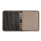 18″ x 32″ 2-in-1 Wet & Dry Shoe Cleaning Outdoor Floor Mats – Bronze