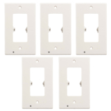 Round or Square Snap-on Outlet Plate with Built-in LED Night Lights (5-Pack) – Decor (Squared)
