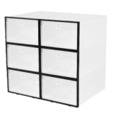 NewHomeâ„¢ 6-Drawer Opaque Shoe Bin – Black
