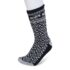 GaaHuu Men’s Brushed 2.7-TOG Patterned Thermal Socks – Grey