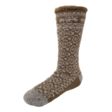 GaaHuu Men’s Brushed 2.7-TOG Patterned Thermal Socks – Brown