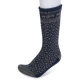 GaaHuu Men’s Brushed 2.7-TOG Patterned Thermal Socks – Navy