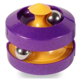 Rubik Cube Ball with Marble Track & Twist – Purple/Yellow