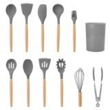 NewHomeâ„¢ 11-Piece Silicone Cooking Utensil Set – NewHome 11 Silicone Cooking Utensils GRY