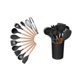 NewHomeâ„¢ 11-Piece Silicone Cooking Utensil Set – NewHome 11 Silicone Cooking Utensils BLK