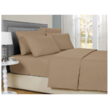 2,000-TC Bamboo Blend 6-Piece Sheet Set with Deep Pockets – Twin – Taupe