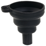 3-Inch Mini Silicone Collapsible Funnel – 3″ Silicone Collapsible Funnel-Black