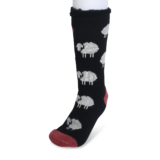 GaaHuu Women’s 4x Brushed Pattern Thermal Socks – black sheep