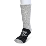 GaaHuu Women’s 4x Brushed Pattern Thermal Socks – black heart snowflake