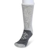 GaaHuu Women’s 4x Brushed Pattern Thermal Socks – grey heart snowflake