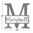 12- or 15-Inch Personalized Metal Family Monogram Last Name Sign – 15 inch Script Letter Monogram