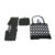 Le Chefâ„¢ 4-Piece Kitchen Tools Apron Set – Black Floral Dot