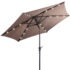 9-Foot Solar LED Tilt Patio Umbrella with Crank – Burgundy