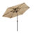 9-Foot Solar LED Tilt Patio Umbrella with Crank – Beige