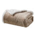 Sheradian Embossed Print Fleece/Sherpa Reversible Throw Blanket – Louvre – Taupe