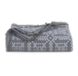 Donna Sharp® Oversized Garment Washed Cotton Jacquard Blanket – Grey