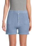 Women’s Waffle-knit Shorts – Denim