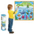 Kids’ Washable Coloring Mat with 12 Washable Markers – World Map 19.5â€x19.5â€