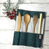Jungle CultureÂ® HandcraftedÂ Reusable Bamboo Utensil and Straw Set – JCBAMBOOCTLMARINE	Marine