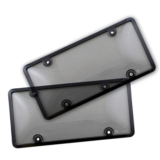 Zone Tech Black Clear License Plate Shield Combo (Set of 2)