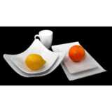 White Melamine 5-Piece Dinnerware Set