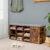 9-Cubby Shoe Bench with Padded Cushion