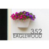 Personalized Metal Horizontal House Numbers for Outside Address Plaque – 18 inch- White